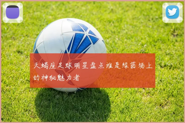 天蝎座足球明星盘点谁是绿茵场上的神秘魅力者